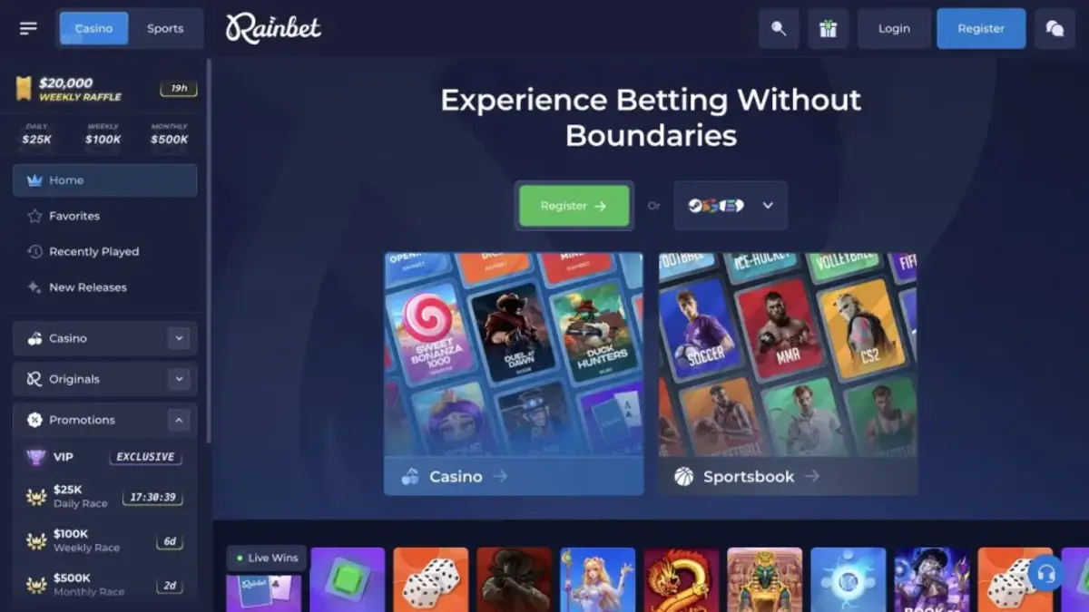 Rainbet casinoets brugerflade i dansk anmeldelse